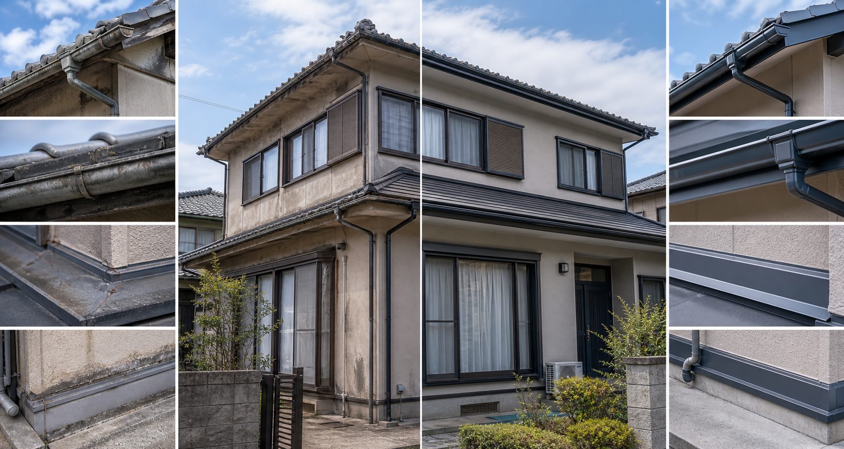 築古住宅の外装を点検する施工イメージ